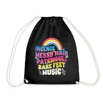 Drôle de gentillesse de paix hippie - Sac de sport léger - noir - Devant