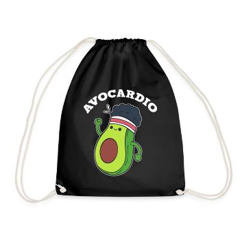 Avocardio Fitness - Drawstring Bag - black - Front