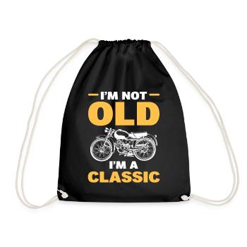 Je ne suis pas vieux, je suis un amateur de motos classiques - Sac de sport léger - noir - Devant