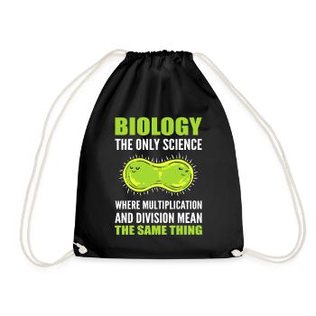 Funny Science Biology Research - Drawstring Bag - black - Front