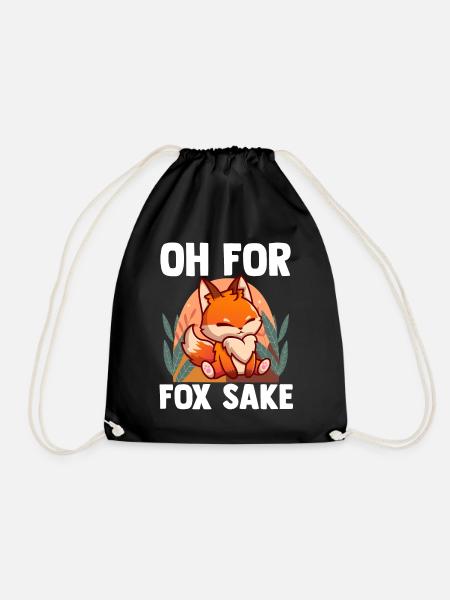 Furry Fandom Pumpkins Fursona - Drawstring Bag - black