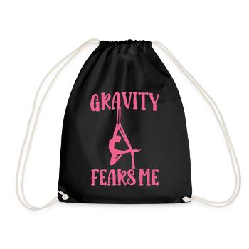 Aerial Silk Aerialist - Drawstring Bag - black - Front
