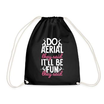 Acrobate de soie aérienne - Sac de sport léger - noir - Devant