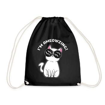Incroyable dresseur de chats drôle - Sac de sport léger - noir - Devant