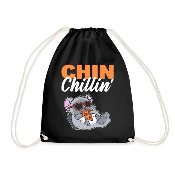 Chin-Chillin' Zookeeper - Drawstring Bag - black - Front