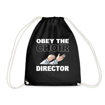 Chef de chœur de musique drôle - Sac de sport léger - noir - Devant