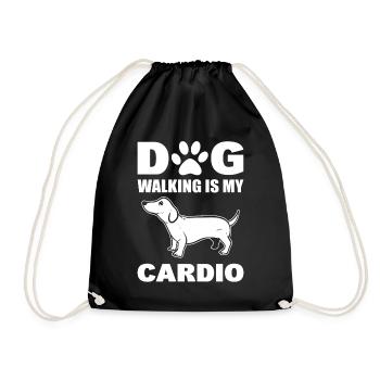 La promenade du chien est mon cardio - Sac de sport léger - noir - Devant