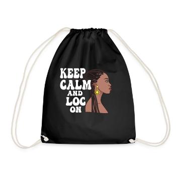 Hippie Dreadlocks Rasta - Drawstring Bag - black - Front