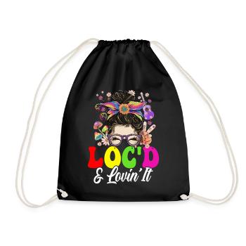 Hippie Dreadlocks Rasta - Drawstring Bag - black - Front