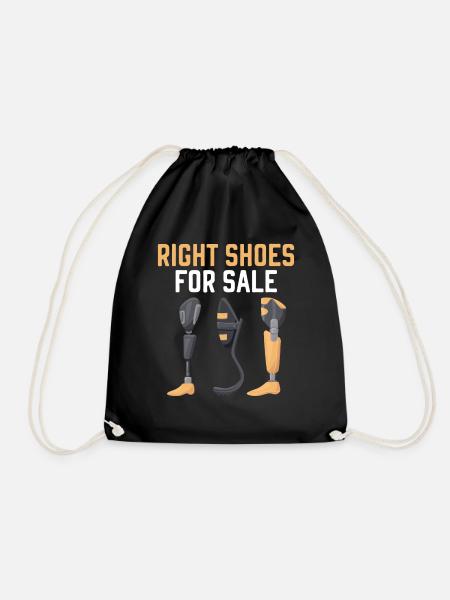 Right Shoes for Sale Disability Funny Amp - Drawstring Bag - black