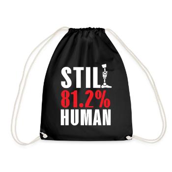 Still 81.2% Human disability Assistive Lus - Drawstring Bag - black - Front