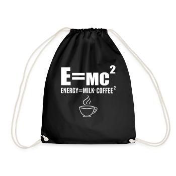 E=mc2 Énergie=Café au lait Amateurs de café - Sac de sport léger - noir - Devant