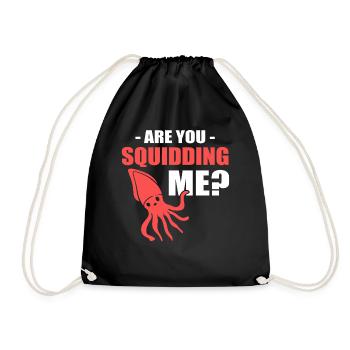 Are You Squidding Me? Fisherman - Drawstring Bag - black - Front