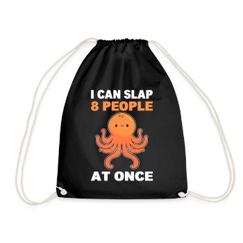 Drôle de pêcheur d’animaux océaniques - Sac de sport léger - noir - Devant