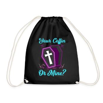 Funny Gothic Goth - Drawstring Bag - black - Front