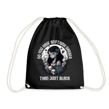 Funny Gothic Goth - Drawstring Bag - black - Front