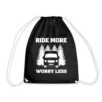 Ride More Worry Less Traveler - Drawstring Bag - black - Front