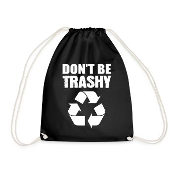 Ne soyez pas des écologistes trash - Sac de sport léger - noir - Devant