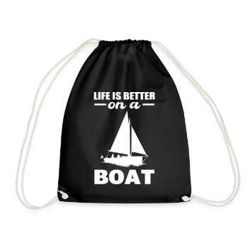 La vie est meilleure sur un commandant de bateau - Sac de sport léger - noir - Devant