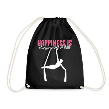 Acrobate de soie aérienne - Sac de sport léger - noir - Devant