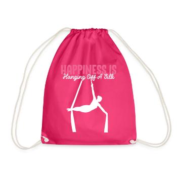 Aerial Silk Aerialist - Drawstring Bag - fuchsia - Front