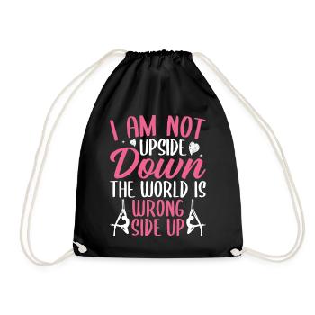 Aerial Silk Aerialist - Drawstring Bag - black - Front