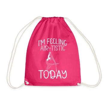 Aerial Silk Aerialist - Drawstring Bag - fuchsia - Front