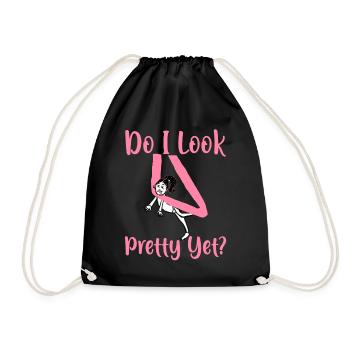 Aerial Silk Aerialist - Drawstring Bag - black - Front