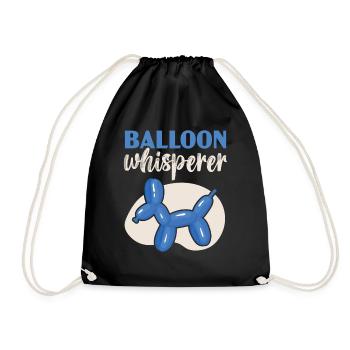 Ballonflüsterer Ballonverdrehung Ballonmodellierun - Turnbeutel - Schwarz - Vorne