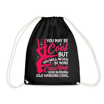 Acrobate de soie aérienne - Sac de sport léger - noir - Devant