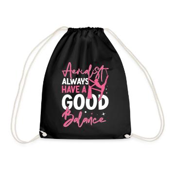 Air silk - Drawstring Bag - black - Front