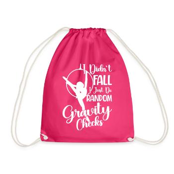 Aerial Silk Aerialist - Drawstring Bag - fuchsia - Front
