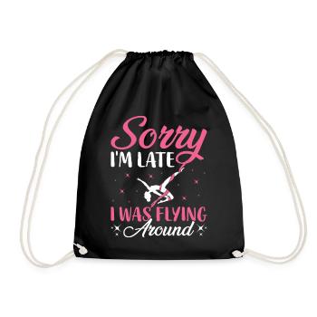 Aerial Silk Aerialist - Drawstring Bag - black - Front