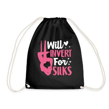 Aerial Silk Aerialist - Drawstring Bag - black - Front