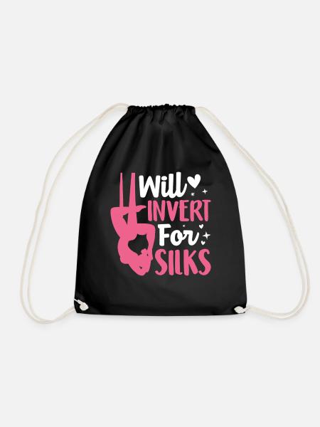 Aerial Silk Aerialist - Drawstring Bag - black
