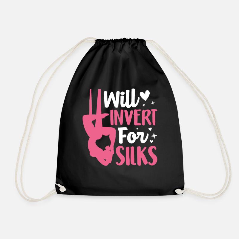 Aerial Silk Aerialist - Drawstring Bag - black