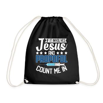 Anaesthetist - Drawstring Bag - black - Front
