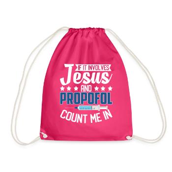 Anaesthetist - Drawstring Bag - fuchsia - Front