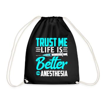 Anaesthetist - Drawstring Bag - black - Front