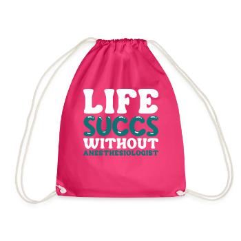 Anesthesiology - Drawstring Bag - fuchsia - Front