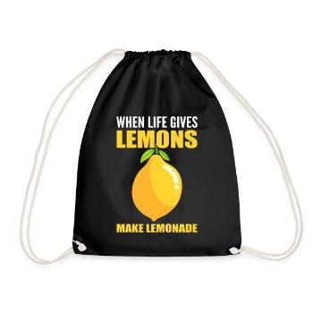 Quand la vie donne des citrons Faire de la limonade - Sac de sport léger - noir - Devant