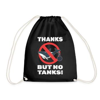 Thanks But No Tanks! Naturschutzbiologe - Turnbeutel - Schwarz - Vorne