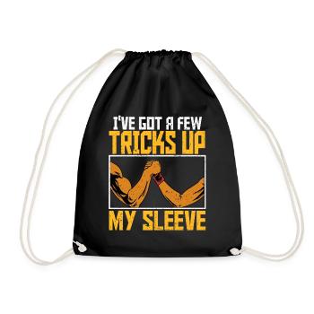 Arm wrestling arm wrestler - Drawstring Bag - black - Front