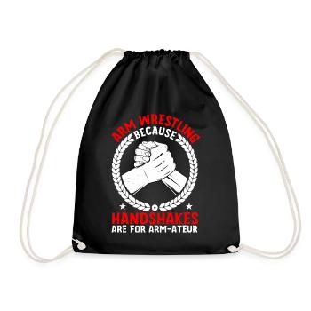 Arm wrestler - Drawstring Bag - black - Front