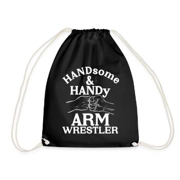 Arm wrestling - Drawstring Bag - black - Front