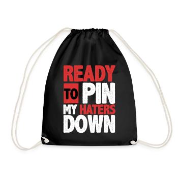 Arm wrestling arm wrestler - Drawstring Bag - black - Front