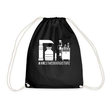 Anesthesiologist Anesthesiology - Drawstring Bag - black - Front