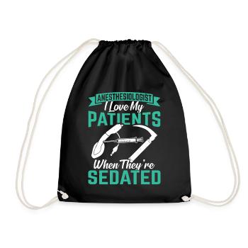 Anesthesiology - Drawstring Bag - black - Front