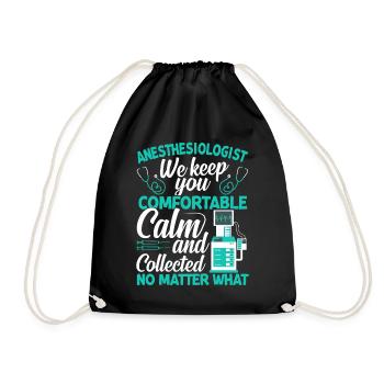 Anesthesiology - Drawstring Bag - black - Front