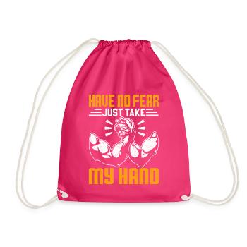 Arm wrestling arm wrestler - Drawstring Bag - fuchsia - Front